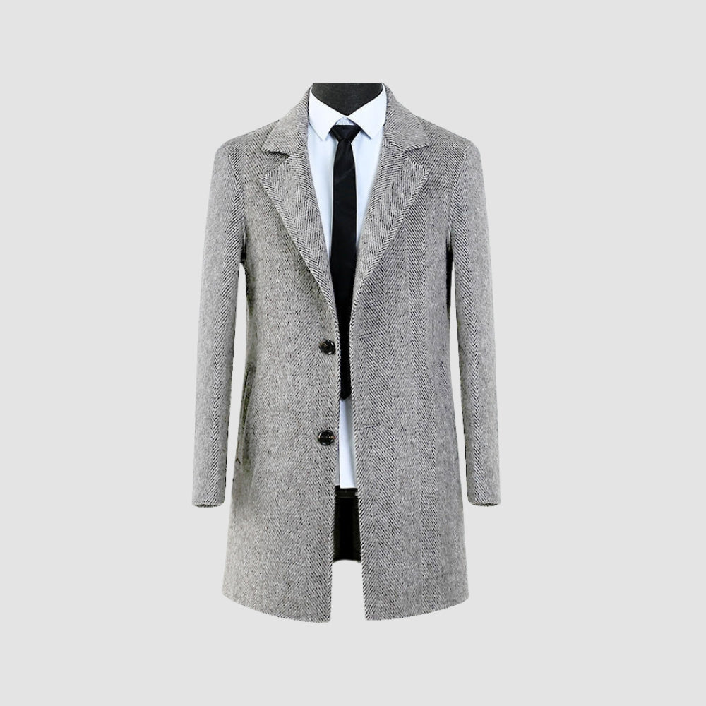 Burlane Mid-Length Woolen Cashmere Coat