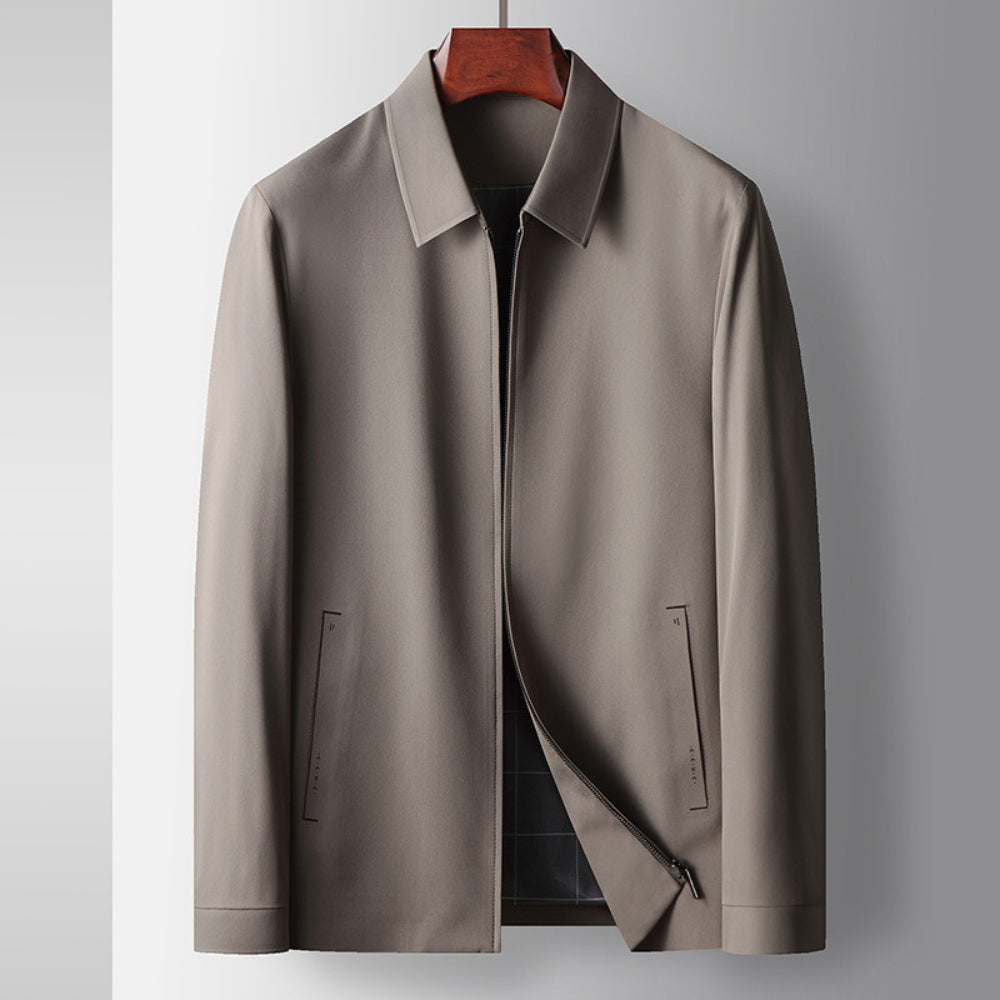Burlane Lapel Business Executive Zipper Jacket
