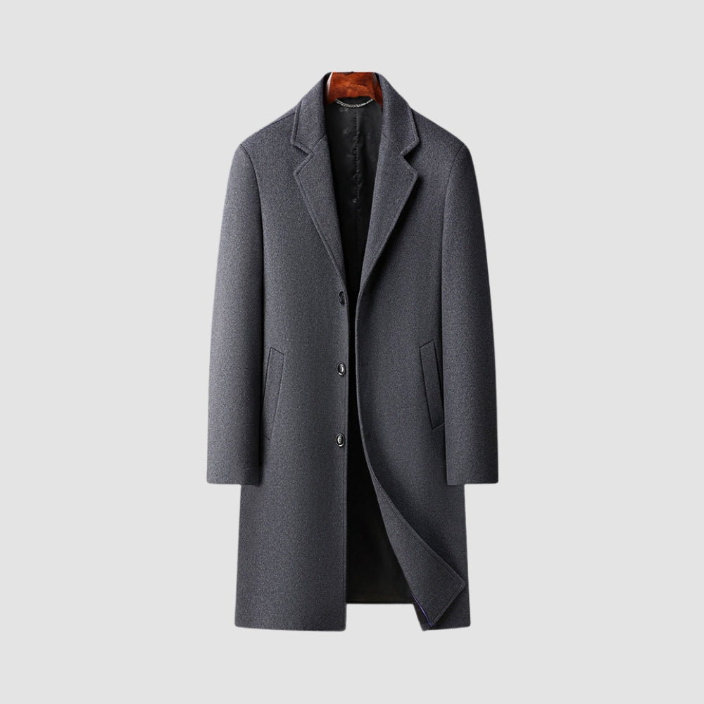 Burlane Long Suit Collar Wool Coat