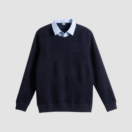 Light Luxury Two-Piece Knitted Shirt Sweater