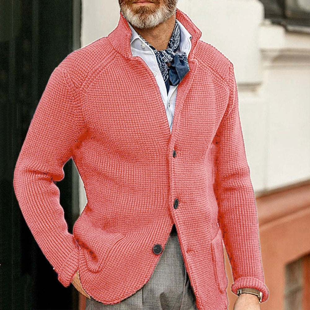 Burlane Slim-Fit Stand Collar Knitted Sweater
