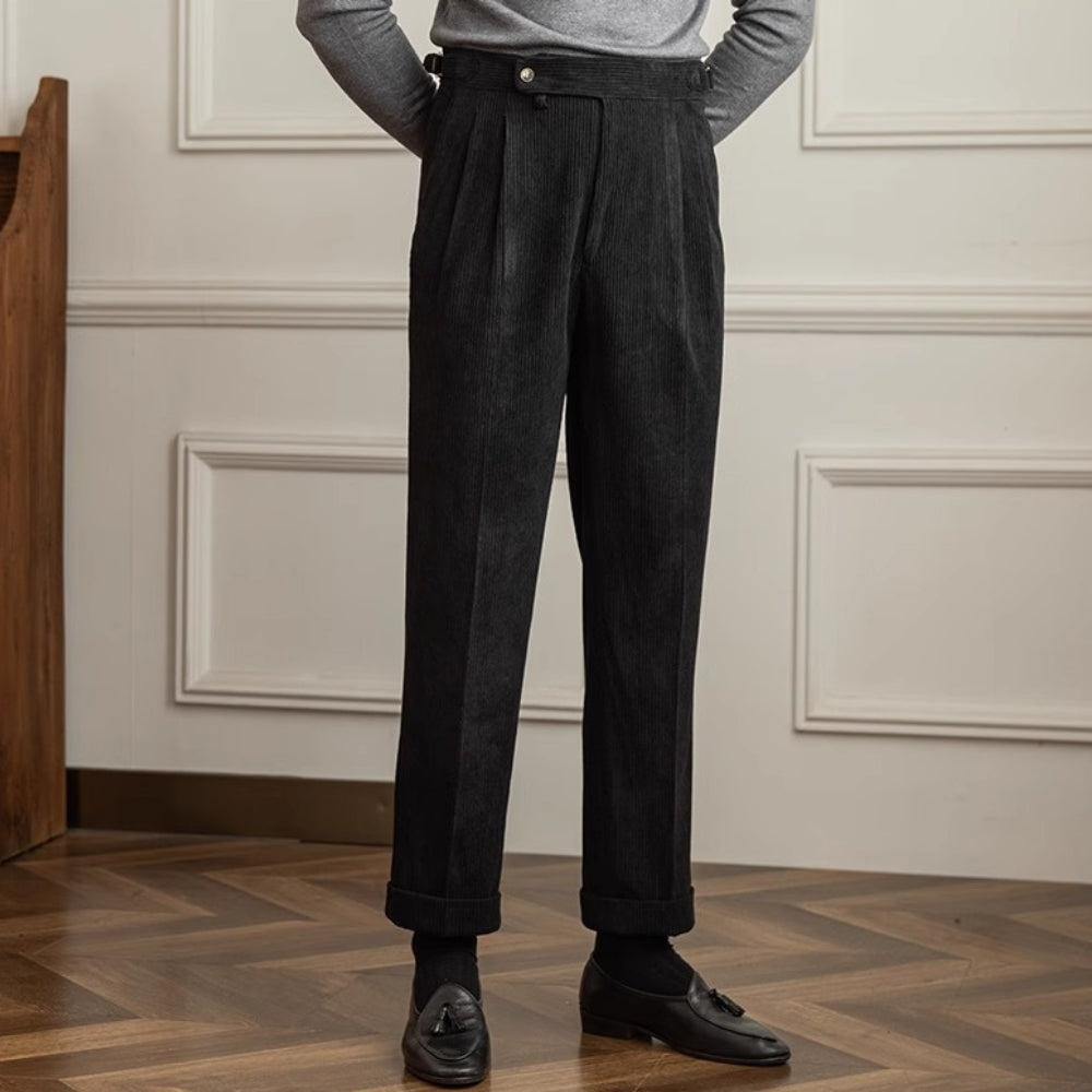 Burlane Corduroy Drape Casual Trousers