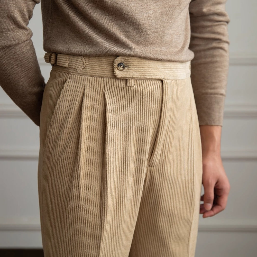Burlane Corduroy Drape Casual Trousers