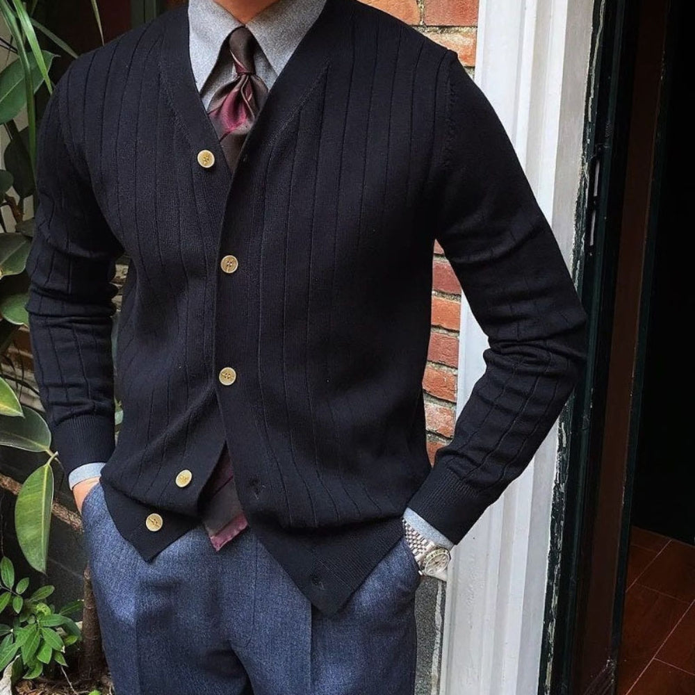 Burlane V-Neck Knitted Cardigan