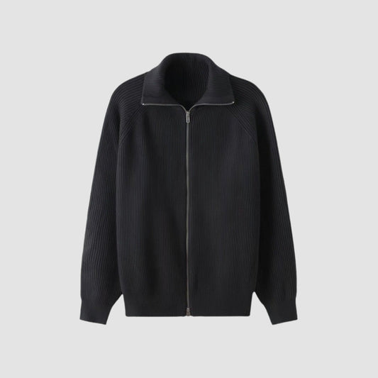 Burlane Thick Knitted Zipper Sweater Cardigan