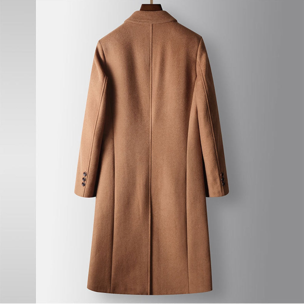 Burlane Double-Breasted Wool Windbreaker Coat