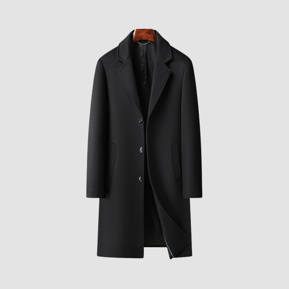 Burlane Long Suit Collar Wool Coat