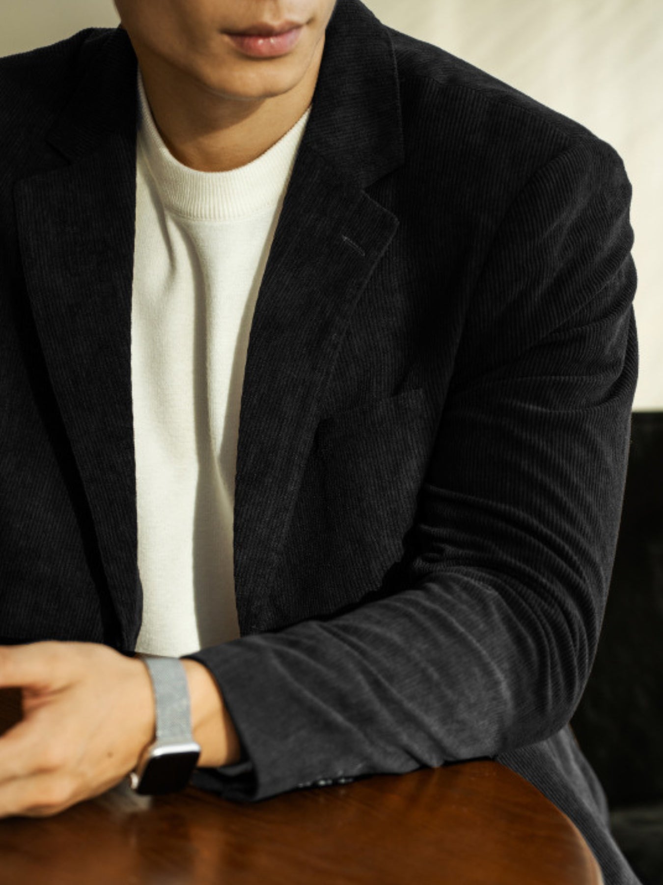 Burlane Corduroy Slim Fit Casual Suit Jacket
