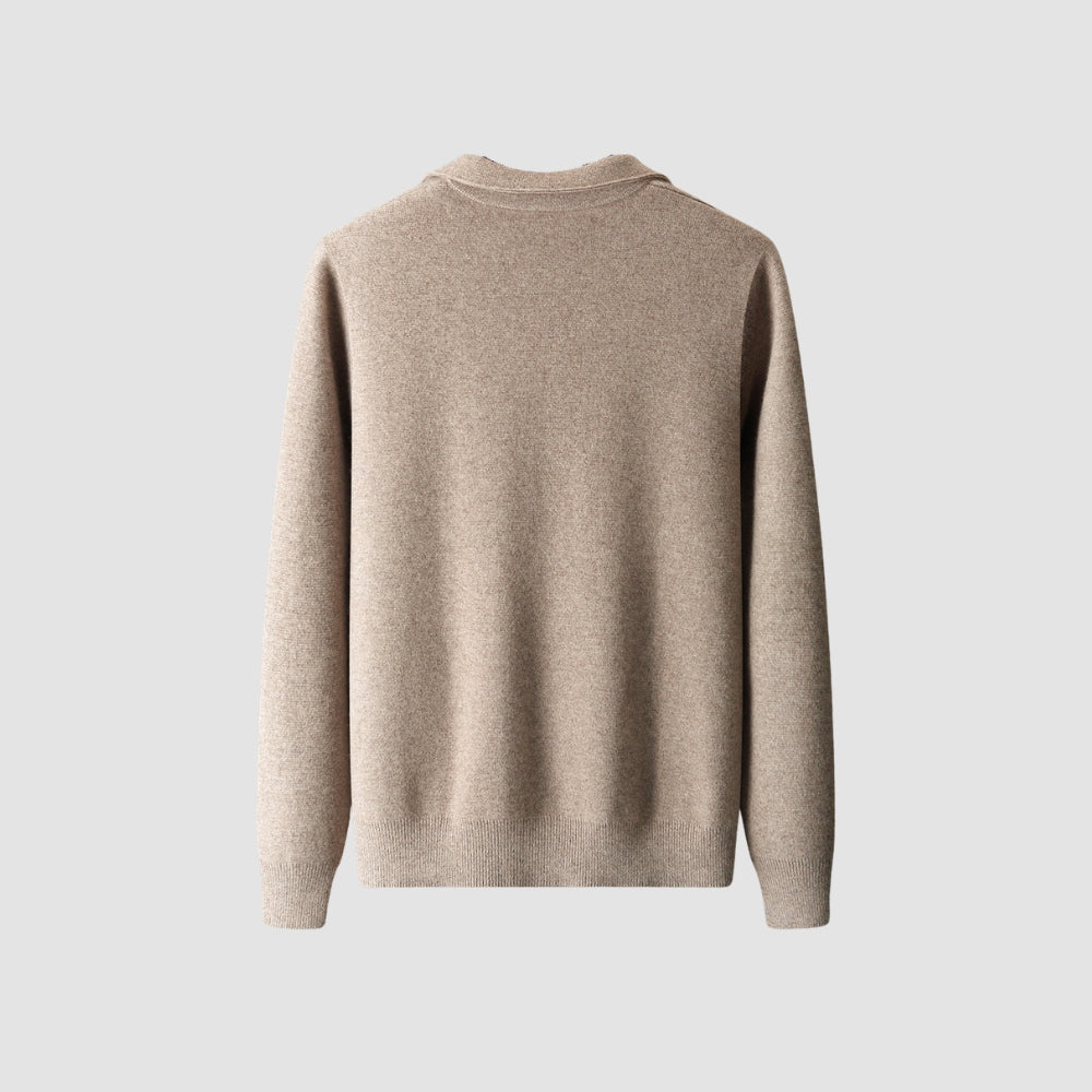 Burlane Woolen Cashmere Lapel Collar Cardigan