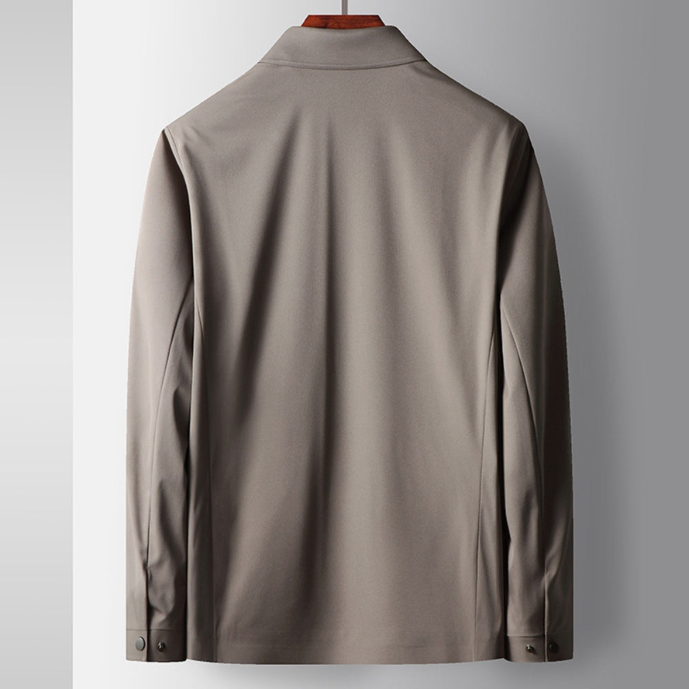 Burlane Lapel Business Executive Zipper Jacket