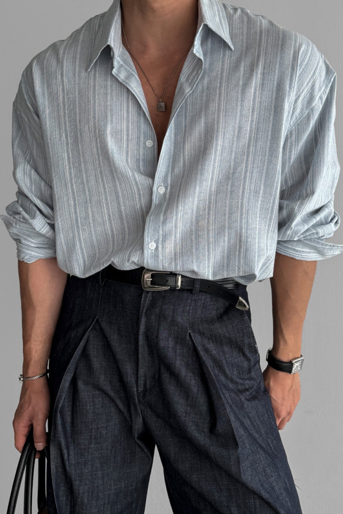 Burlane Striped Non-Iron Sun Protection Shirt