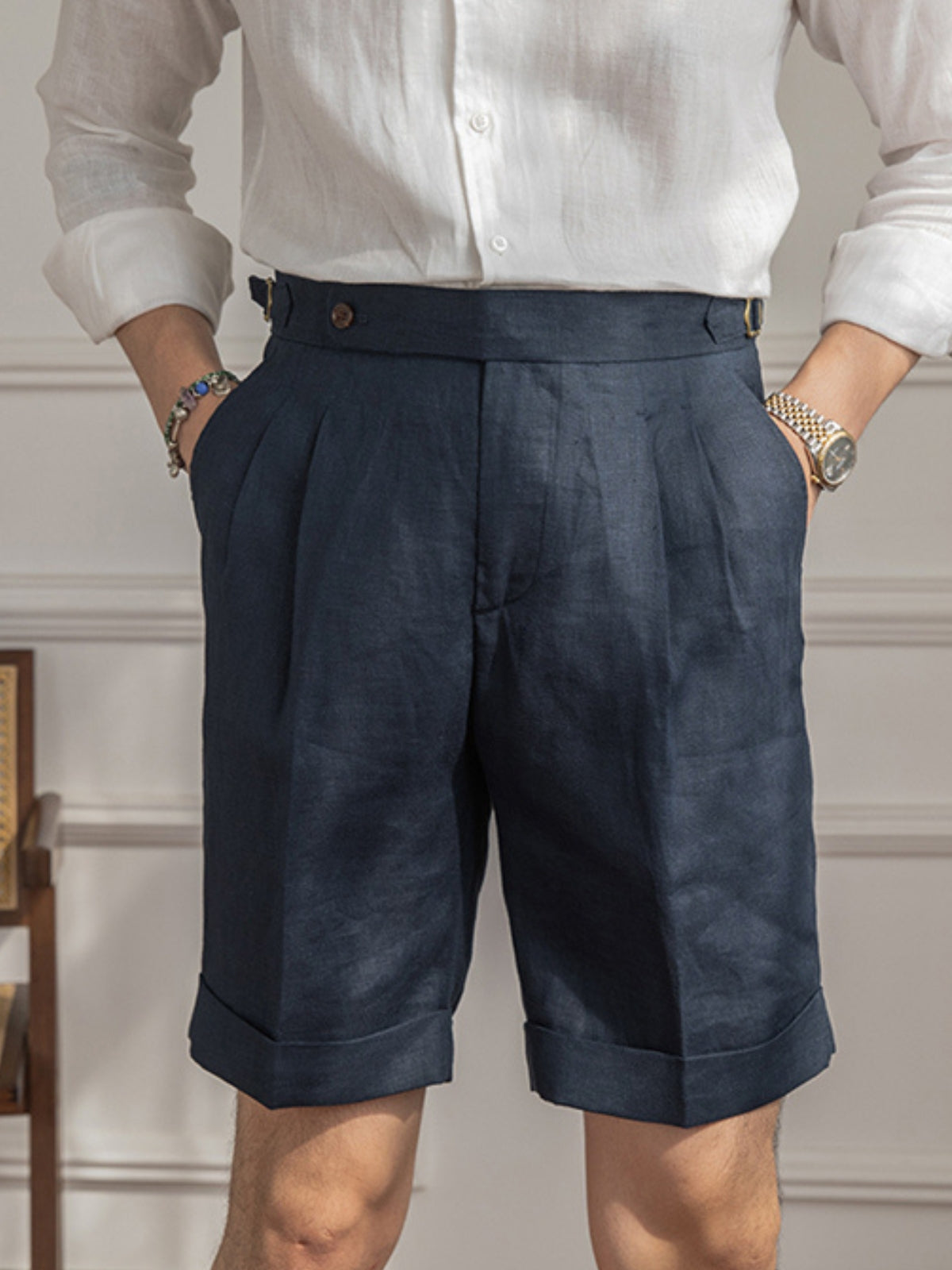 Burlane High End Linen Shorts