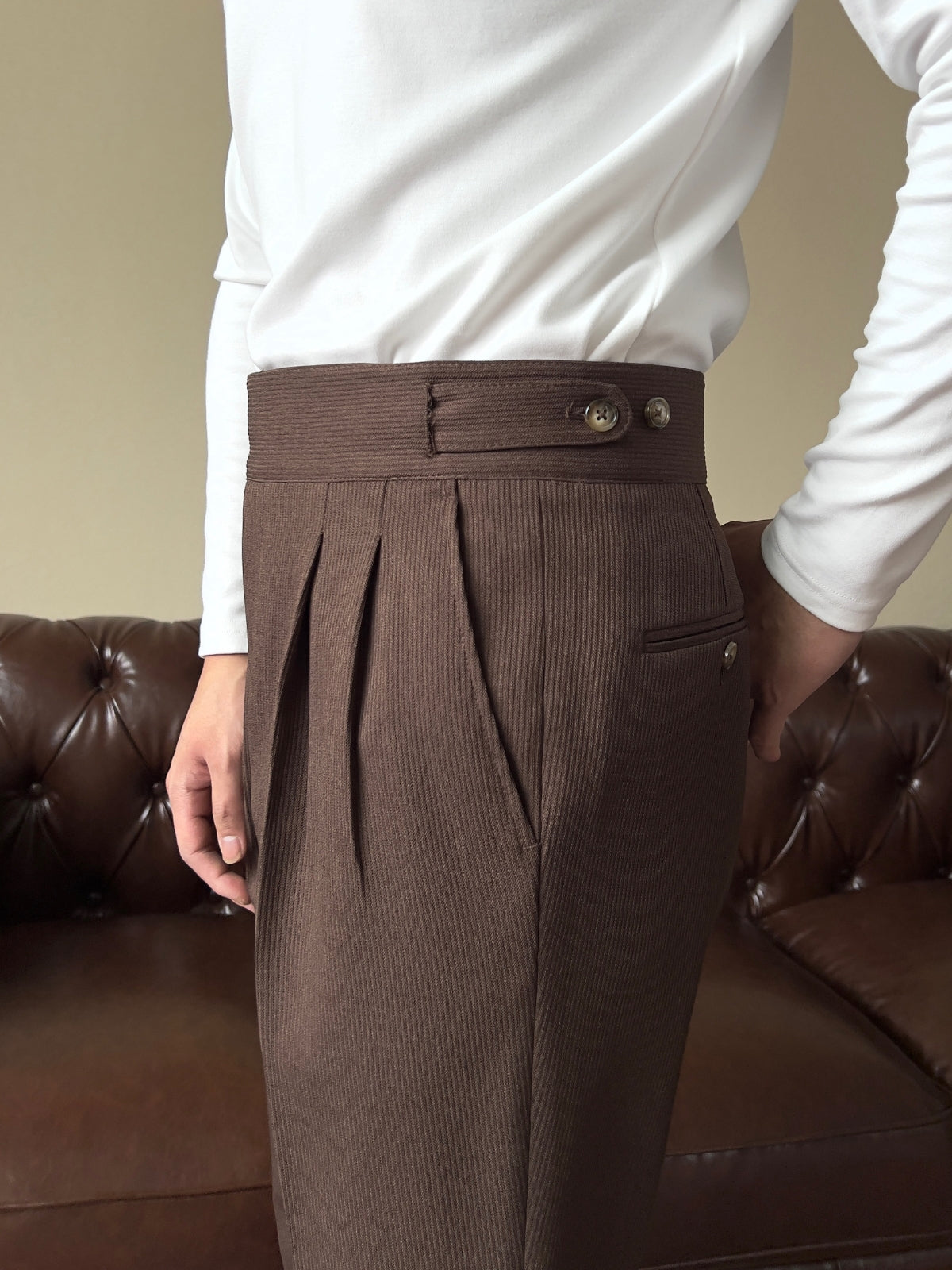 Burlane High Waist Gurkha Trousers