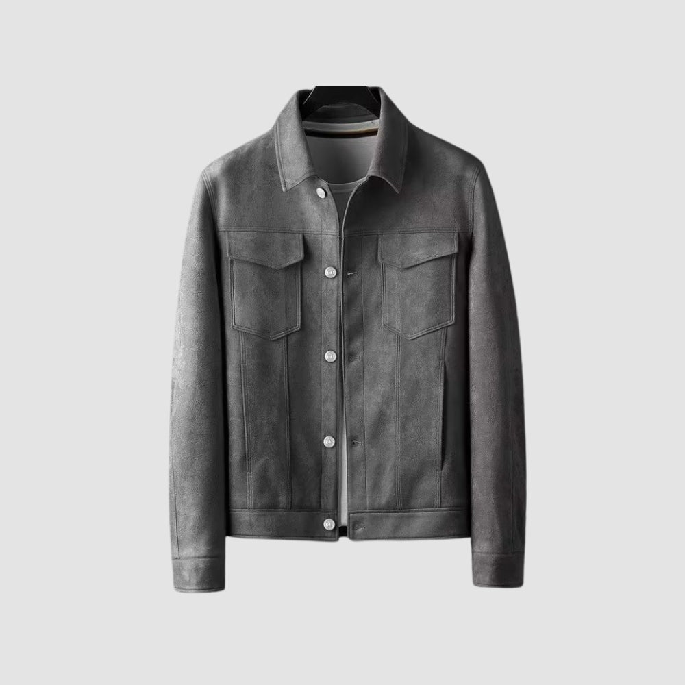 Burlane Stretch Suede Lapel Jacket