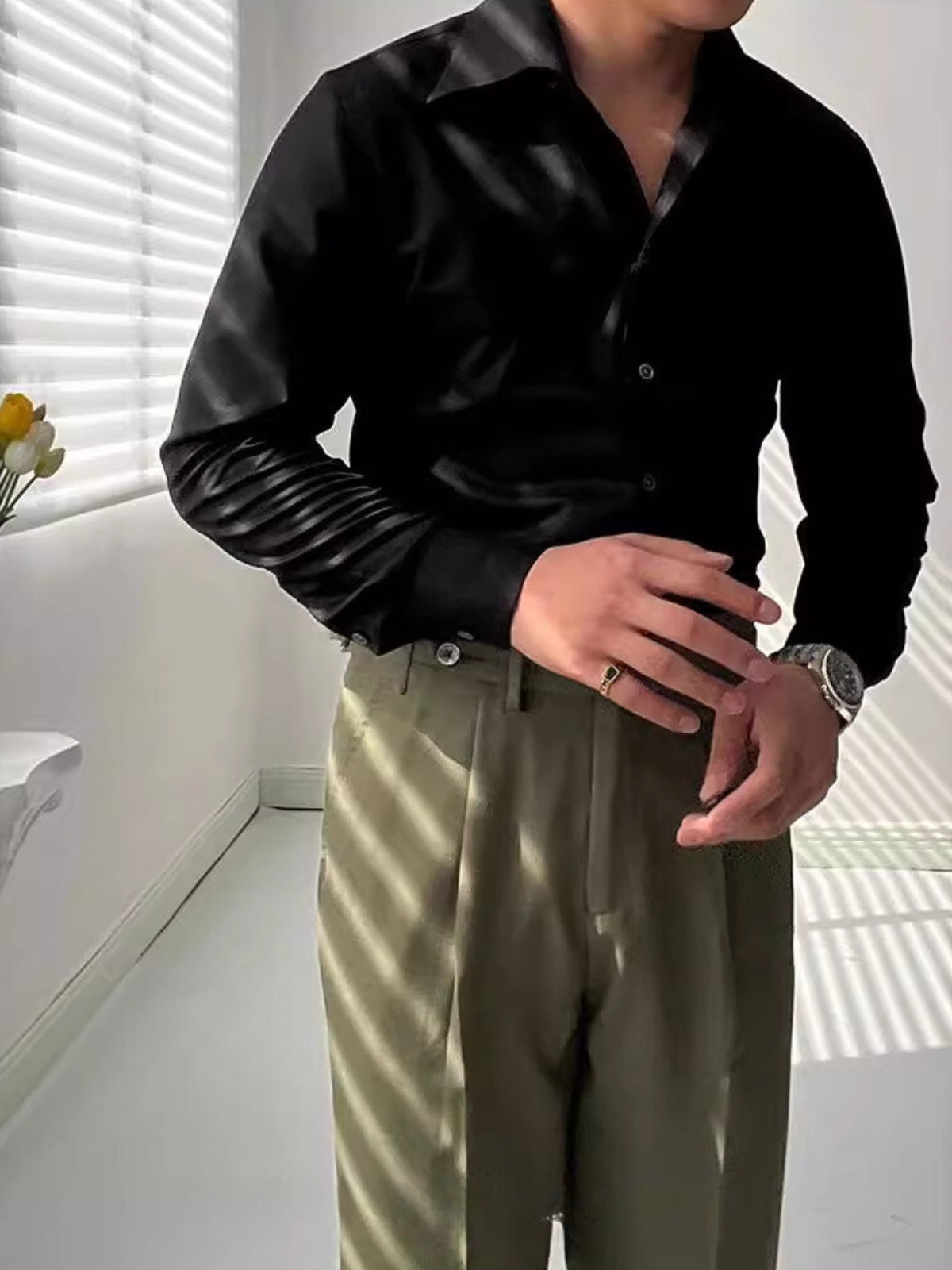 Burlane Italian Athletic V-Neck Bamboo Shirt