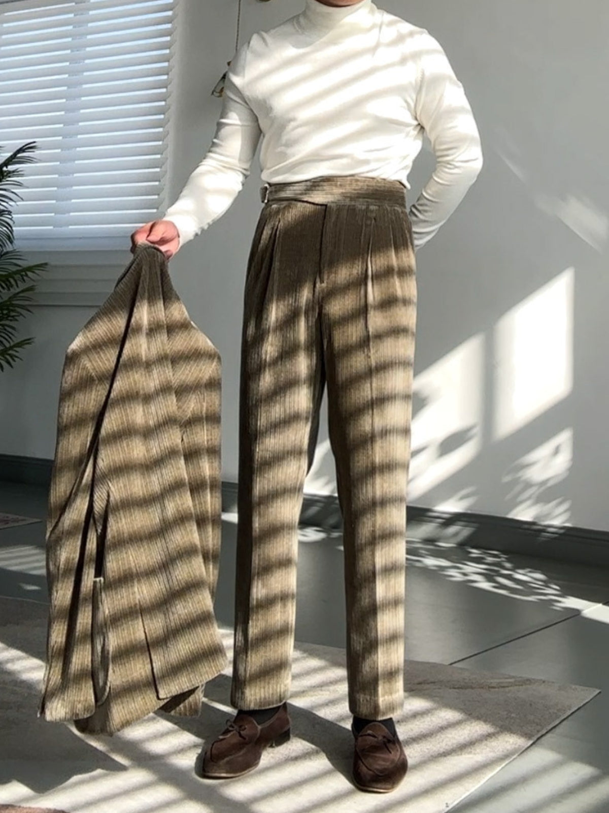 Burlane Gurkha Drape Straight Trousers