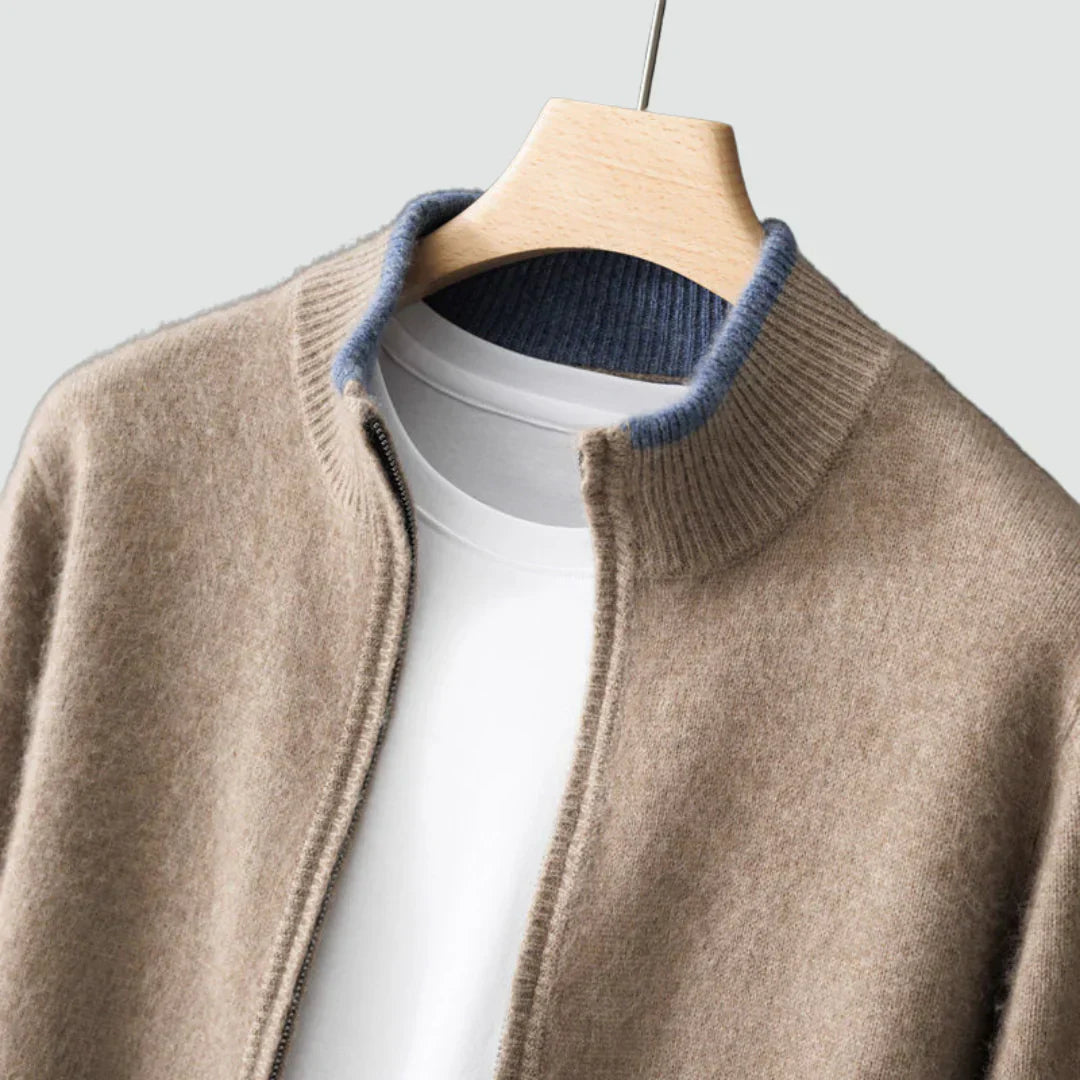 Burlane Pure Cashmere Zip Cardigan