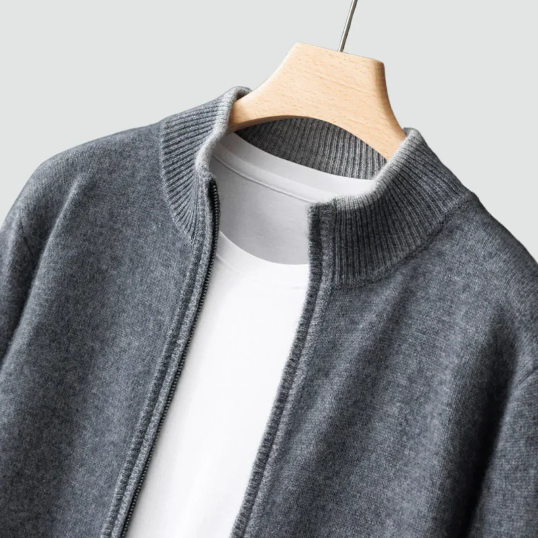 Burlane Pure Cashmere Zip Cardigan