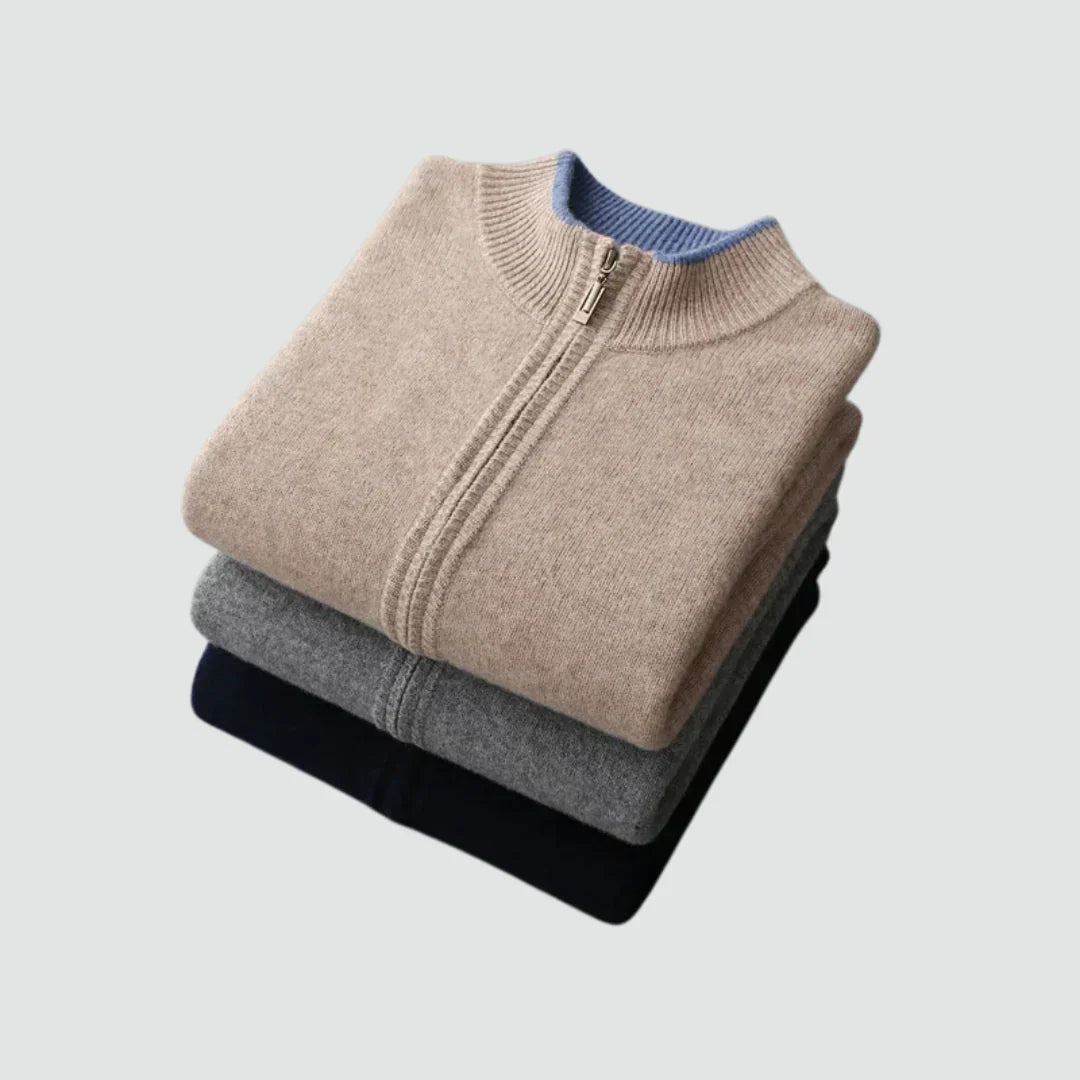 Burlane Pure Cashmere Zip Cardigan