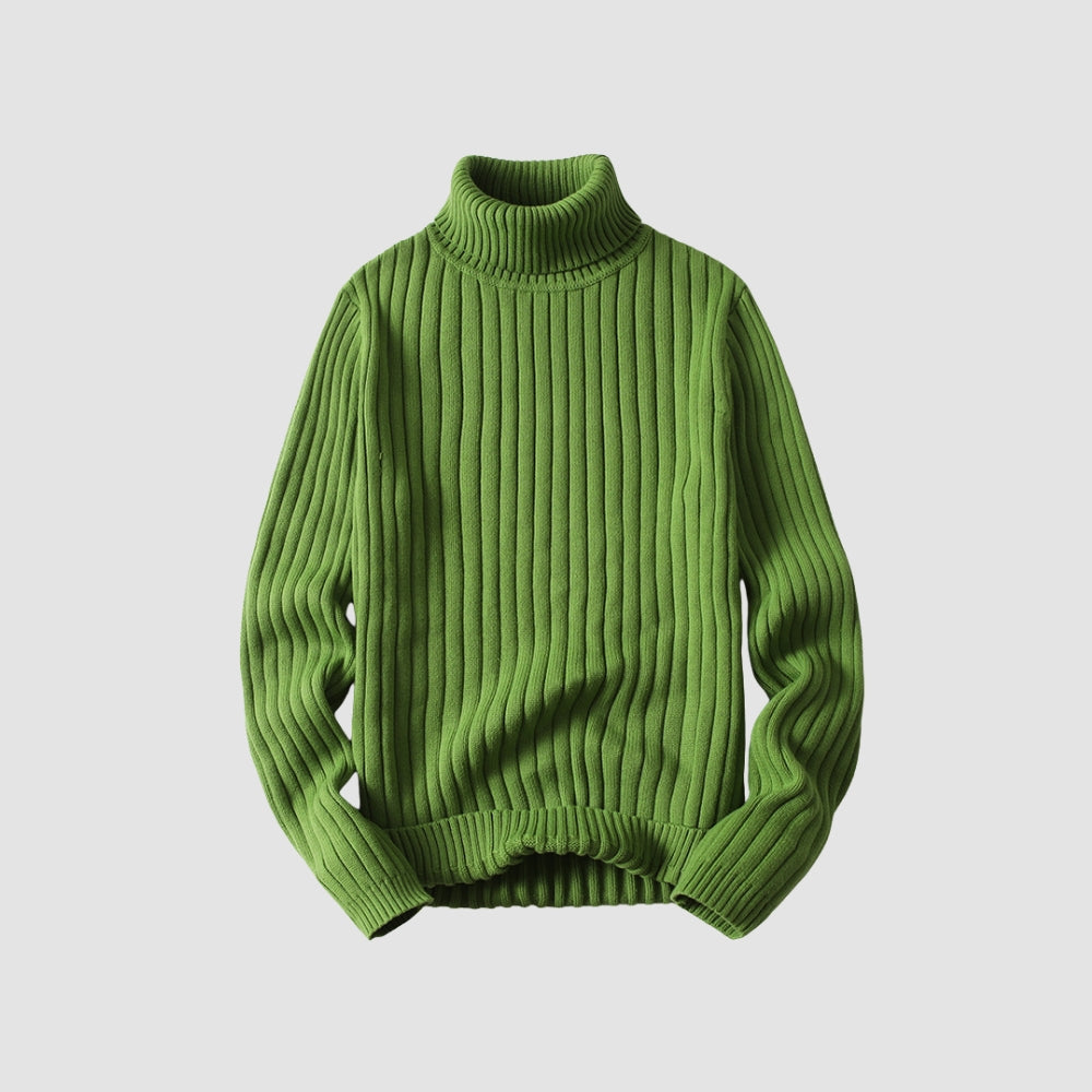 Burlane Twisted Turtleneck Knit Sweater