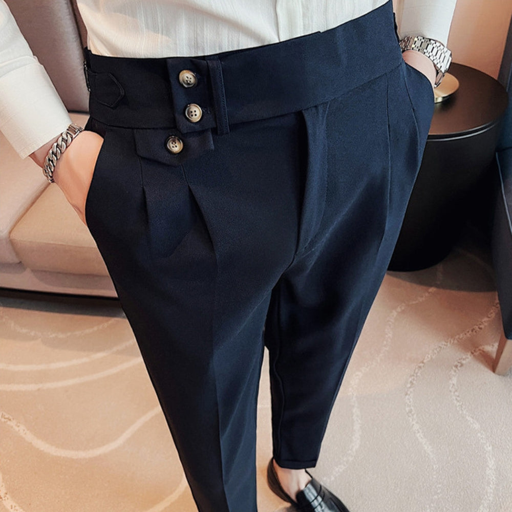 Burlane High-Waist Naples Straight-Leg Trousers