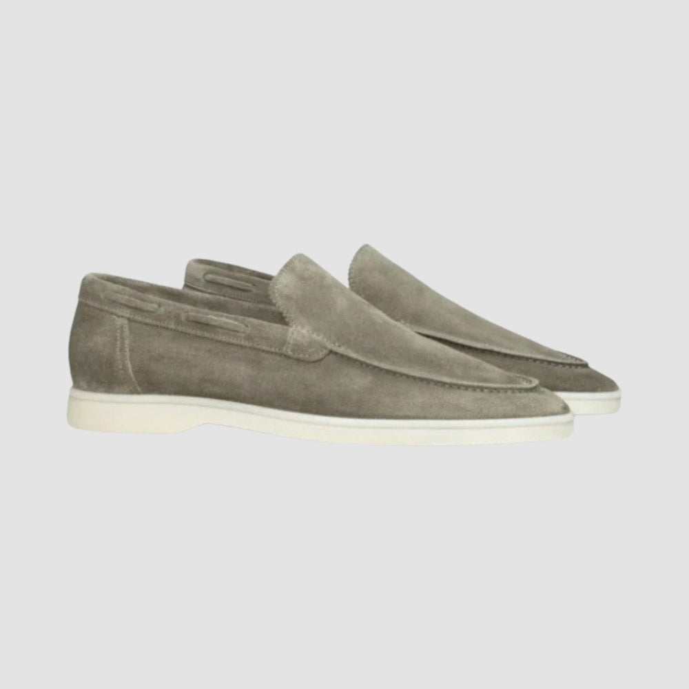 Burlane Frosted Suede Pedal Loafers