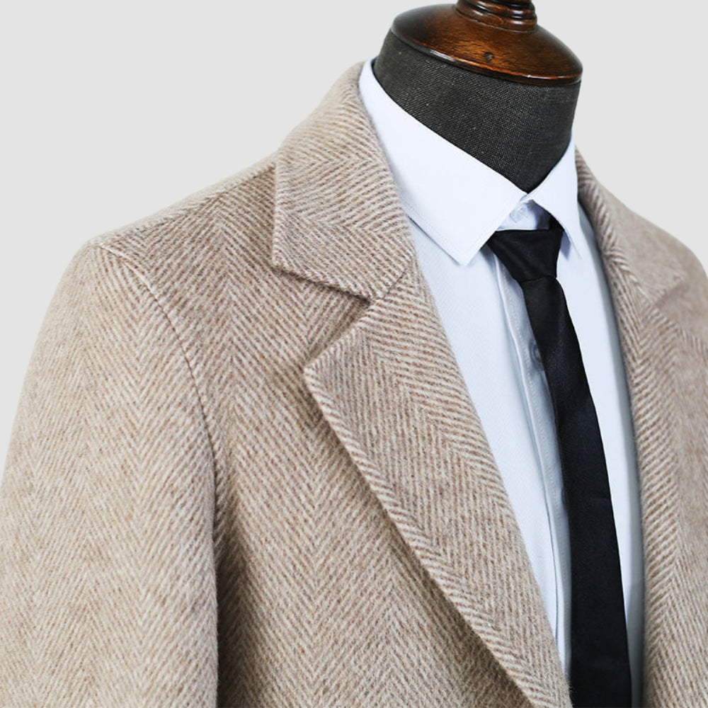 Burlane Mid-Length Woolen Cashmere Coat