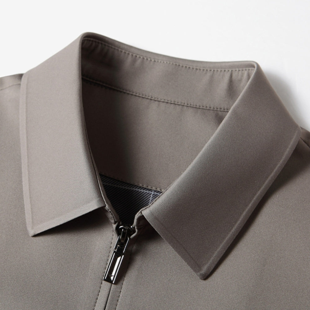Burlane Lapel Business Executive Zipper Jacket