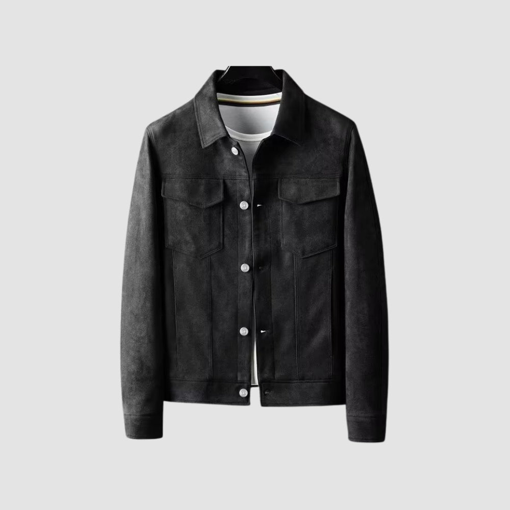 Burlane Stretch Suede Lapel Jacket