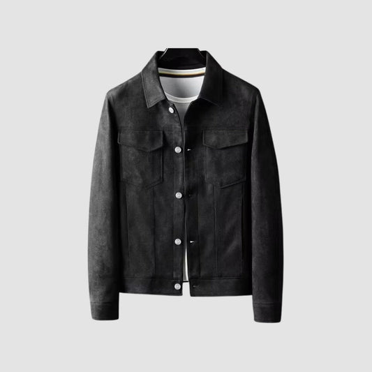 Burlane Stretch Suede Lapel Jacket