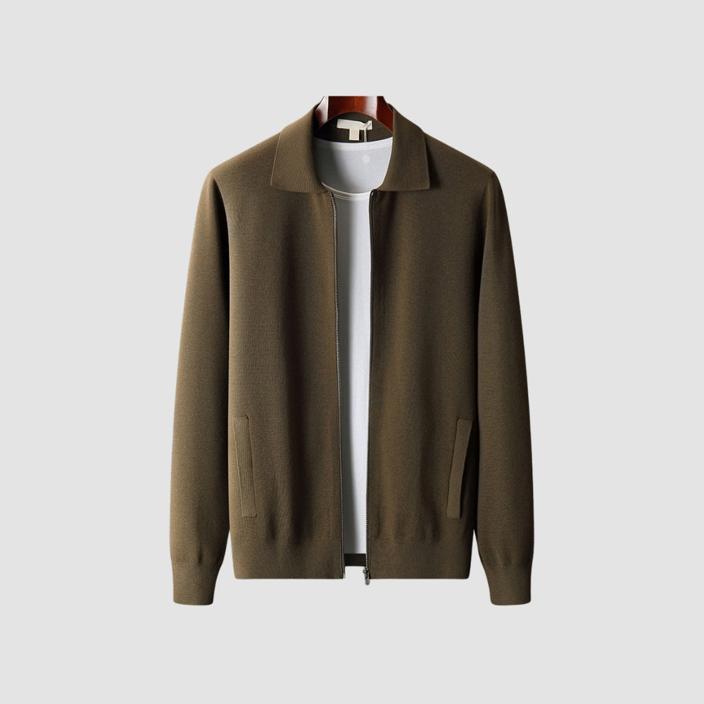 Burlane Woolen Cashmere Lapel Collar Cardigan