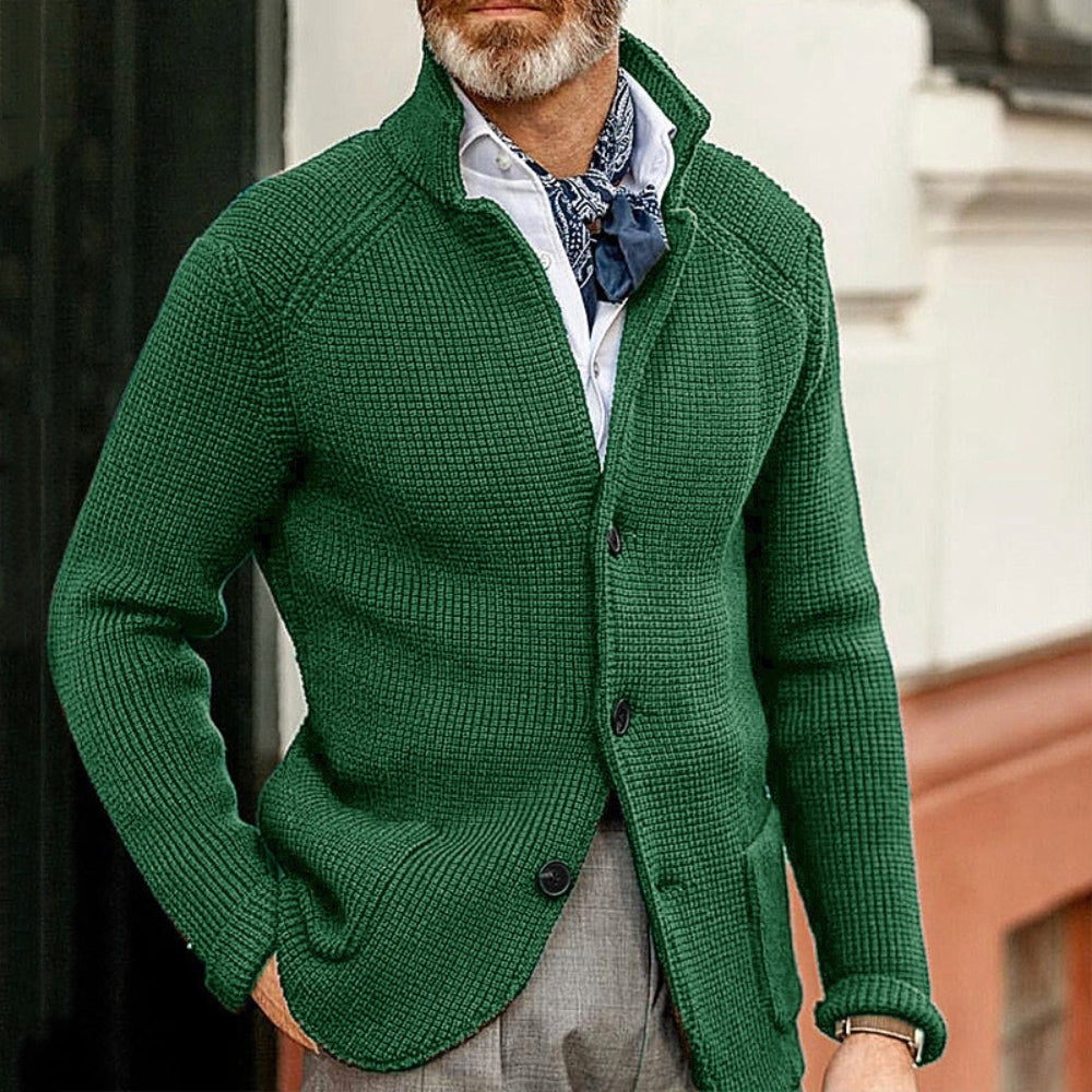 Burlane Slim-Fit Stand Collar Knitted Sweater