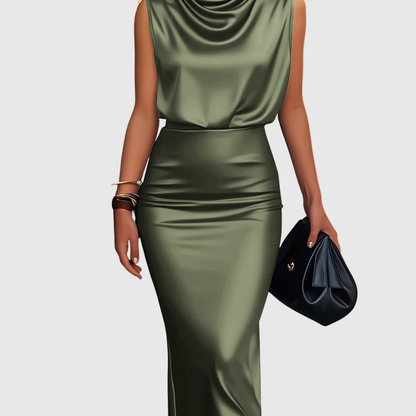 EDEM | SATIN TOP & SKIRT SET