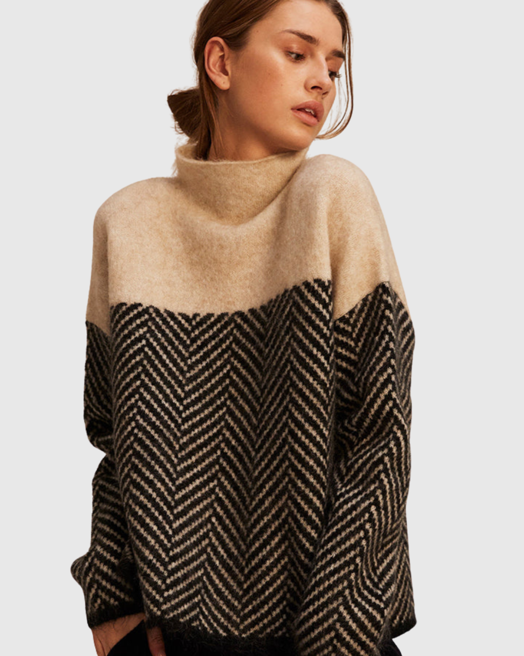 TAMSIN | COTTON TURTLENECK SWEATER