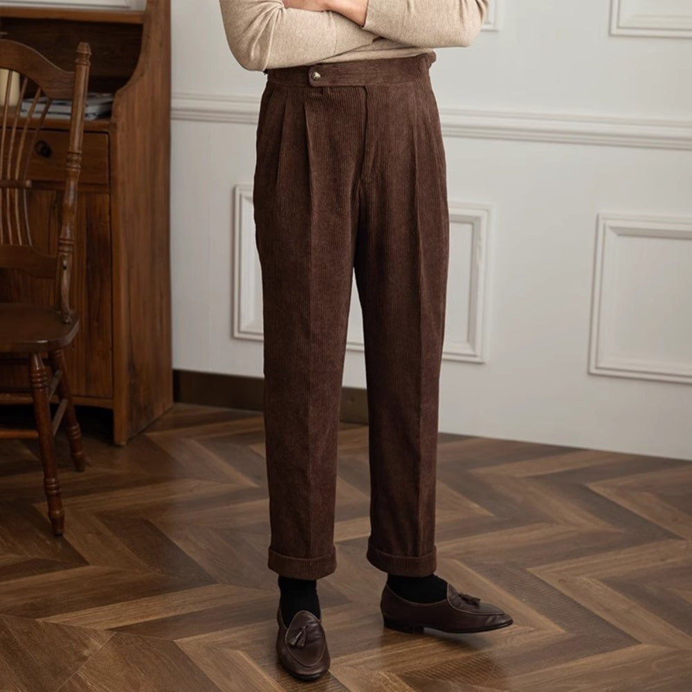 Burlane Corduroy Drape Casual Trousers