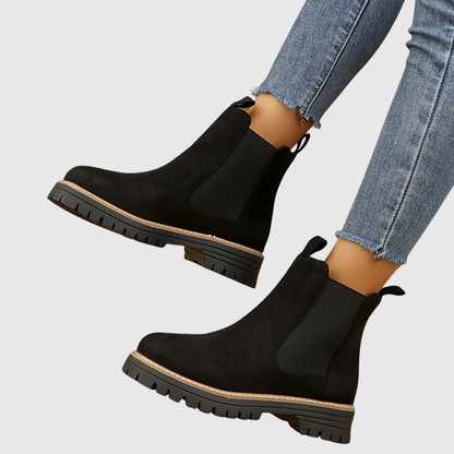 GREER | BLACK PLATFORM LOAFERS