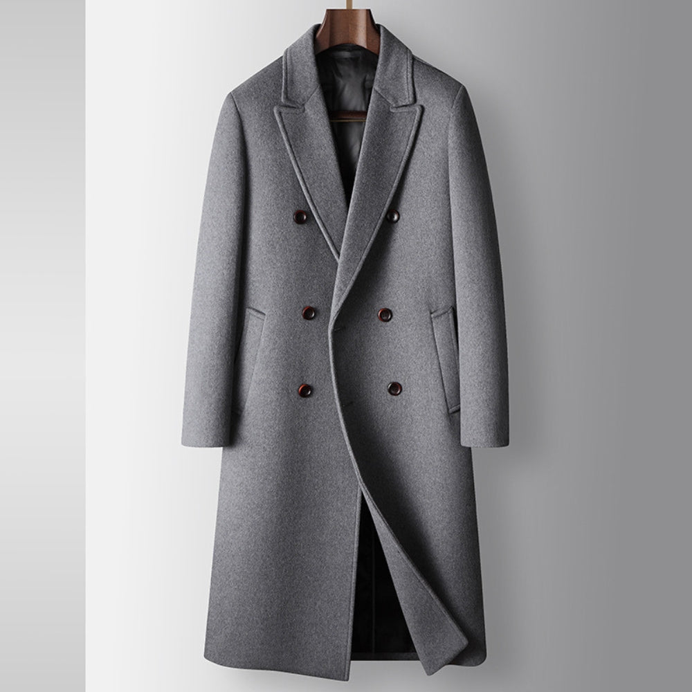 Burlane Double-Breasted Wool Windbreaker Coat