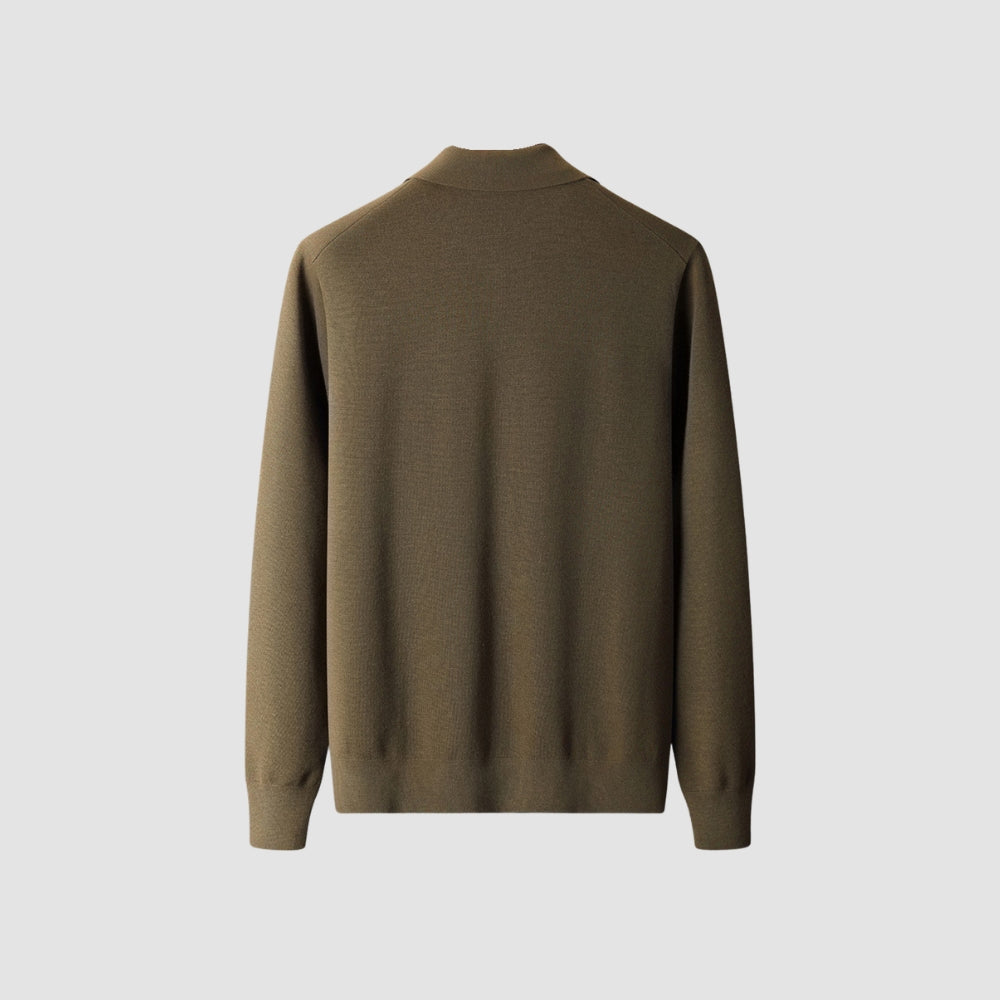Burlane Woolen Cashmere Lapel Collar Cardigan