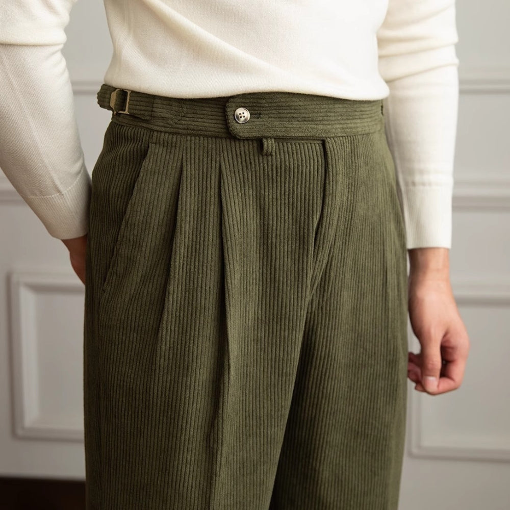 Burlane Corduroy Drape Casual Trousers