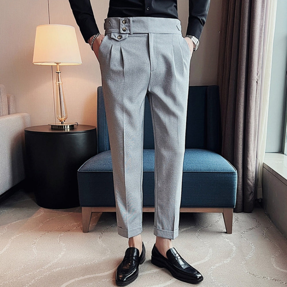 Burlane High-Waist Naples Straight-Leg Trousers