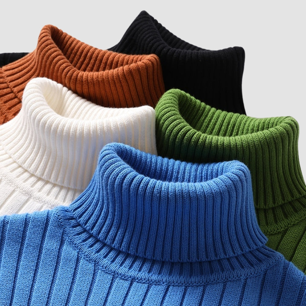 Burlane Twisted Turtleneck Knit Sweater