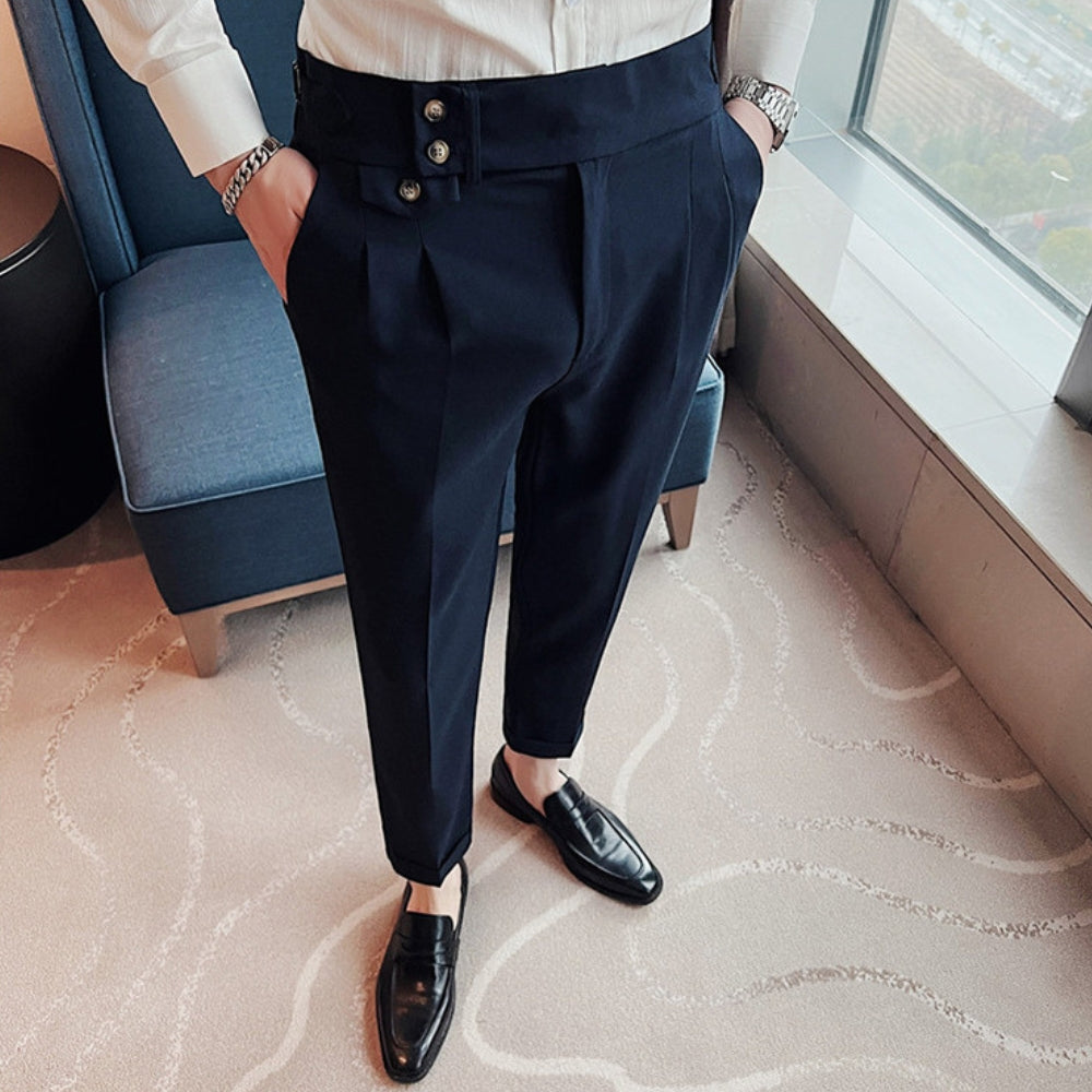 Burlane High-Waist Naples Straight-Leg Trousers