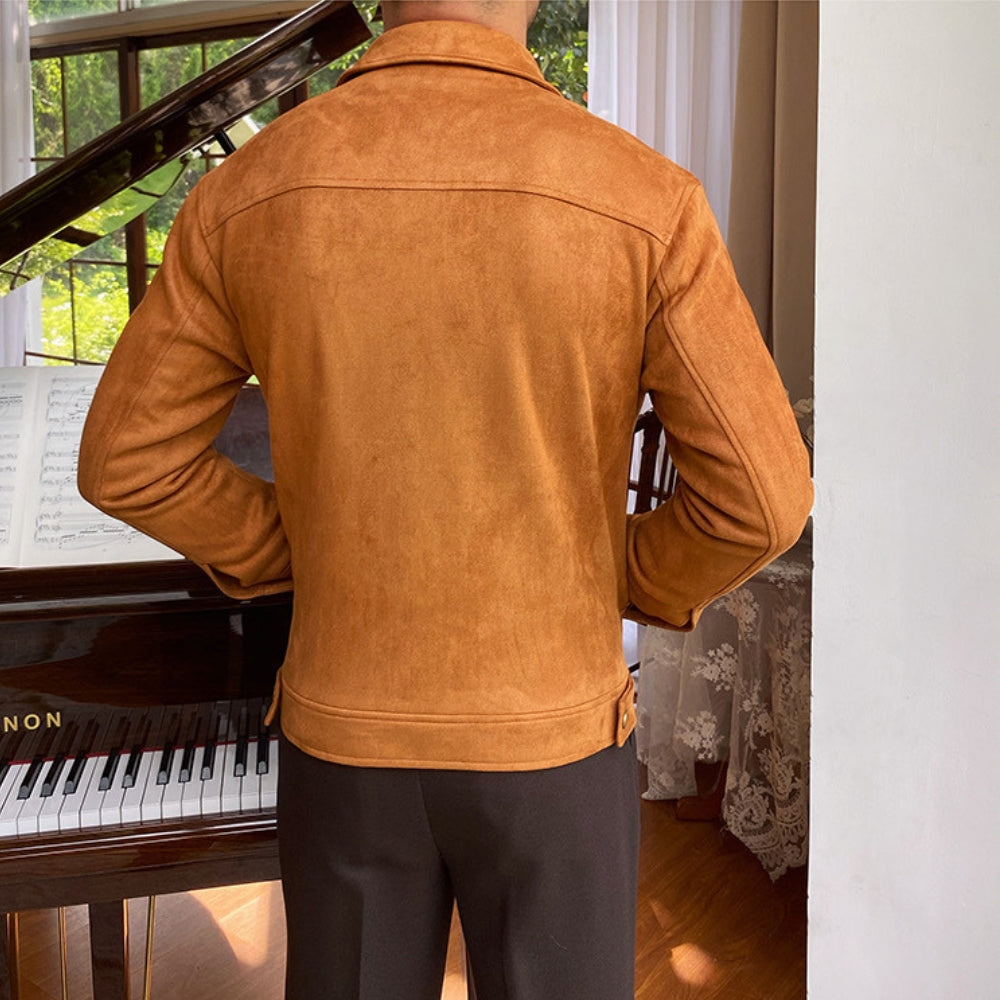 Burlane Suede Lapel Casual Jacket
