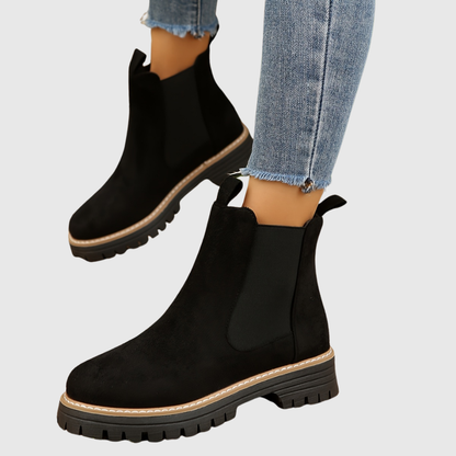 GREER | BLACK PLATFORM LOAFERS