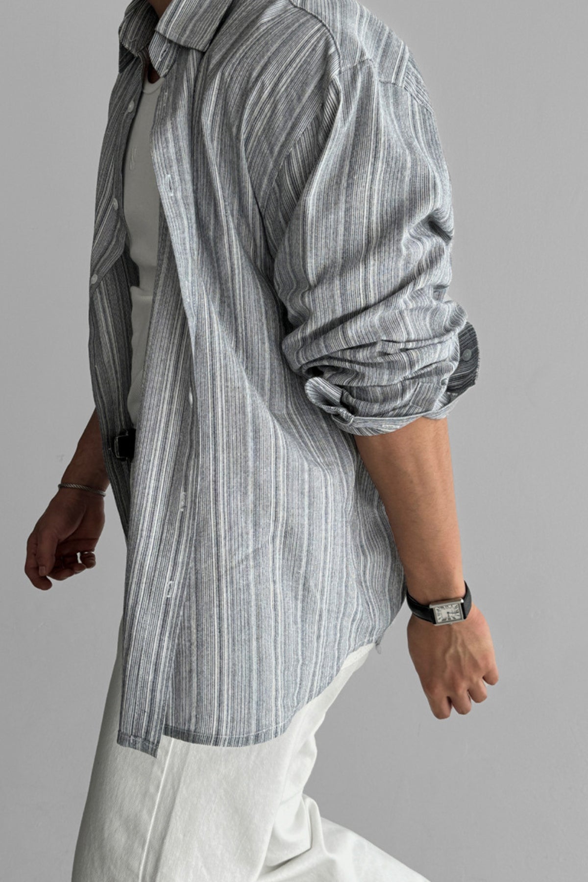 Burlane Striped Non-Iron Sun Protection Shirt