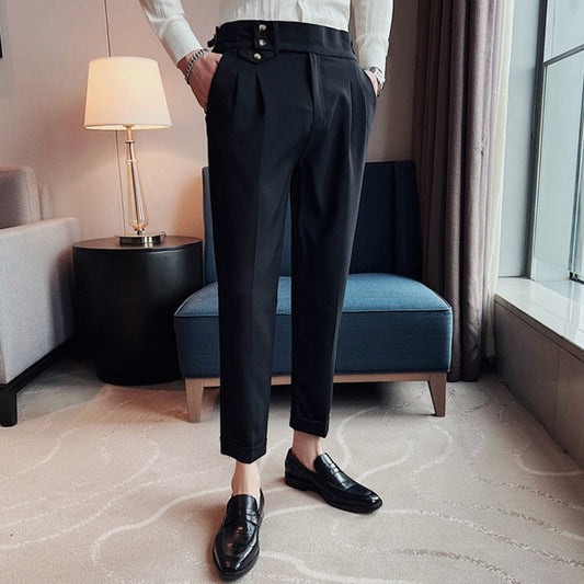 Burlane High-Waist Naples Straight-Leg Trousers