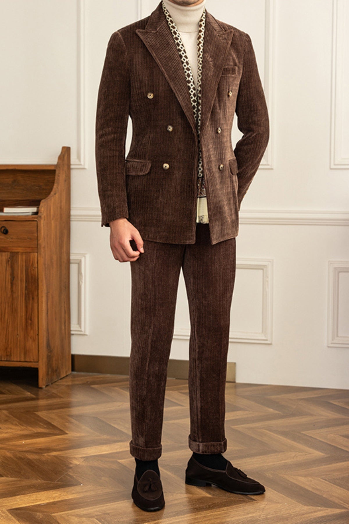 Burlane Winter Corduroy Slim-Fit Suit