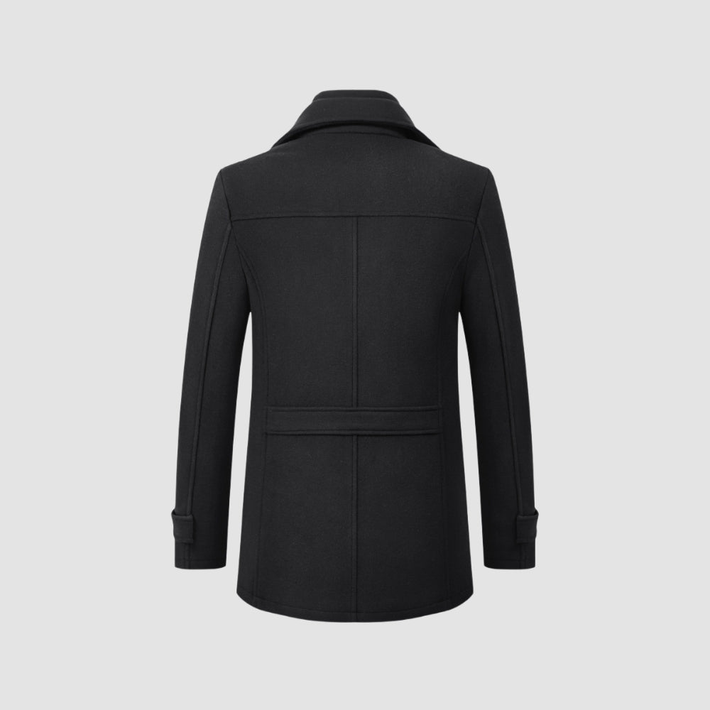 Burlane Mid-Length Woolen Coat Business Casual Style
