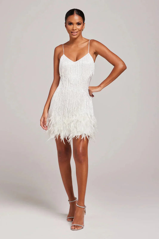 ALICIA | FEATHER MINI DRESS