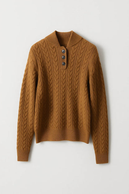 YSELLA | CABLE-KNIT CARDIGAN WITI BUTTONS